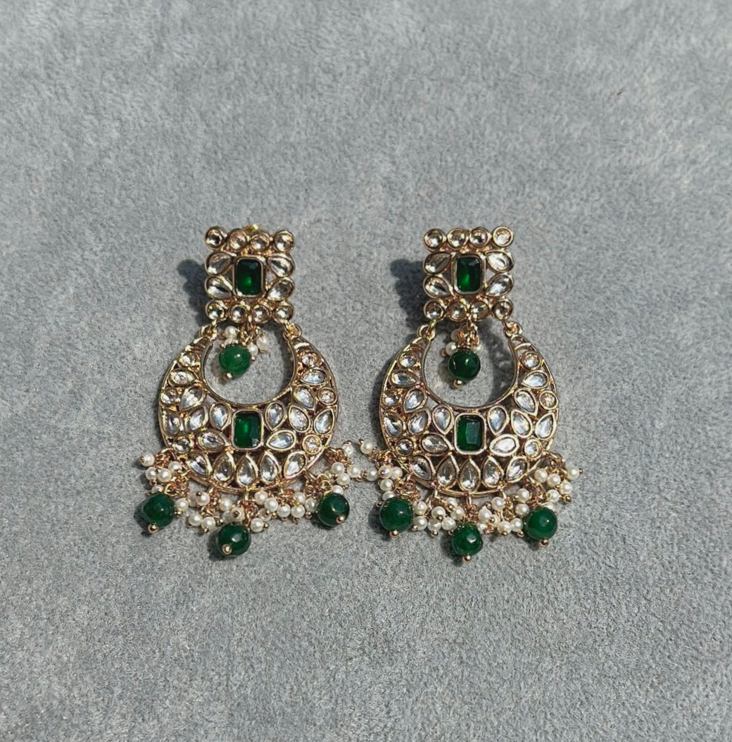 Emerald & Kundan Earrings