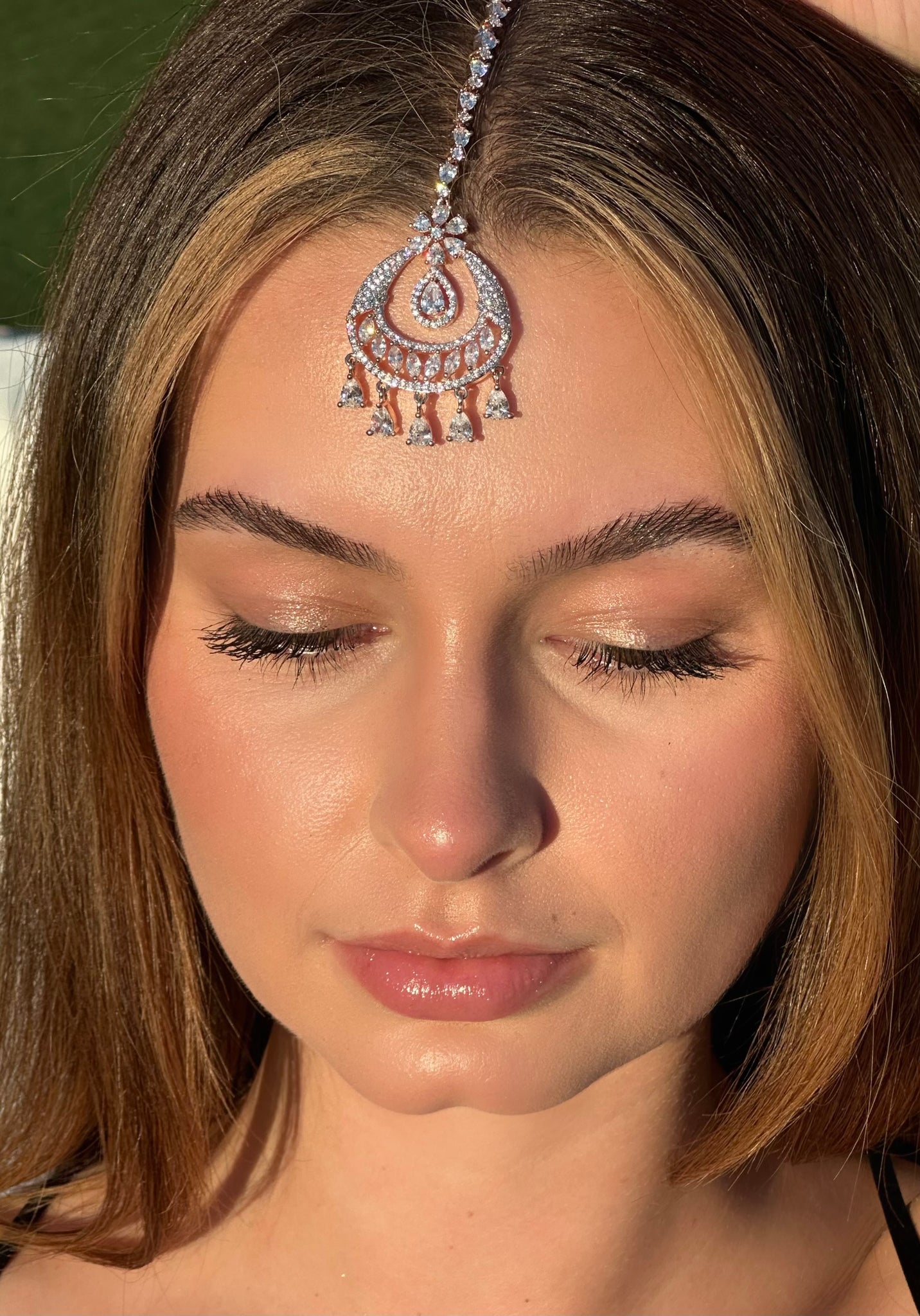 Rose Gold Marquis Tikka Headpiece