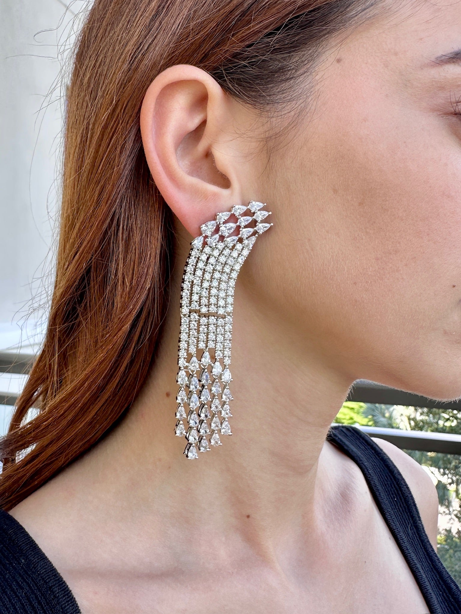Diamondesque Wave Earrings