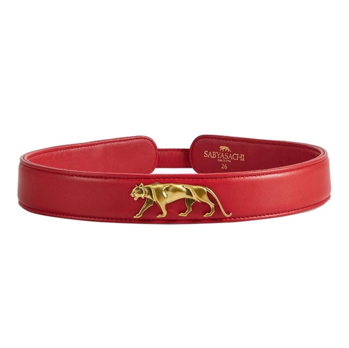 Royal Bengal Tiger Red Sabyasachi Leather Belt