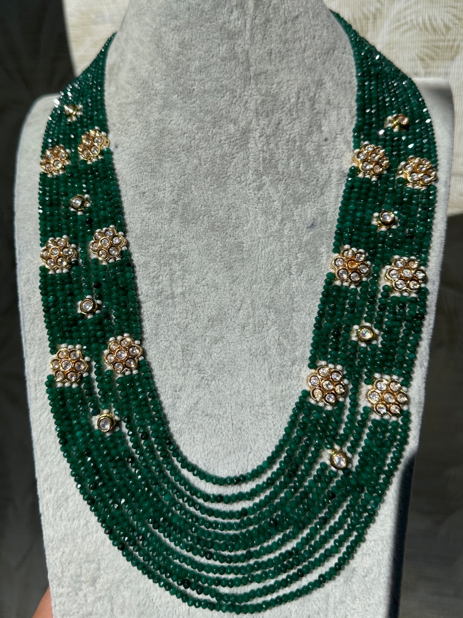 Emerald Strands Long Necklace