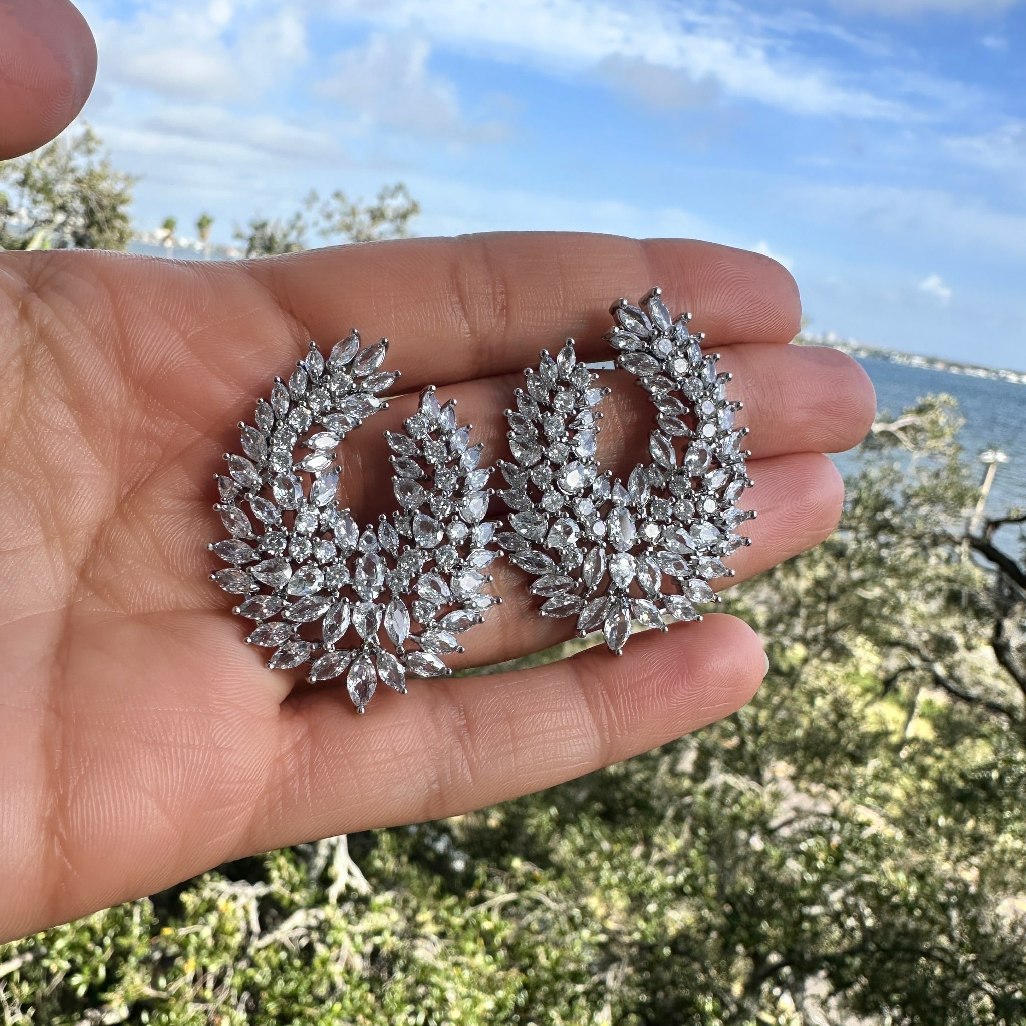 Diamondesque Swirl Earrings
