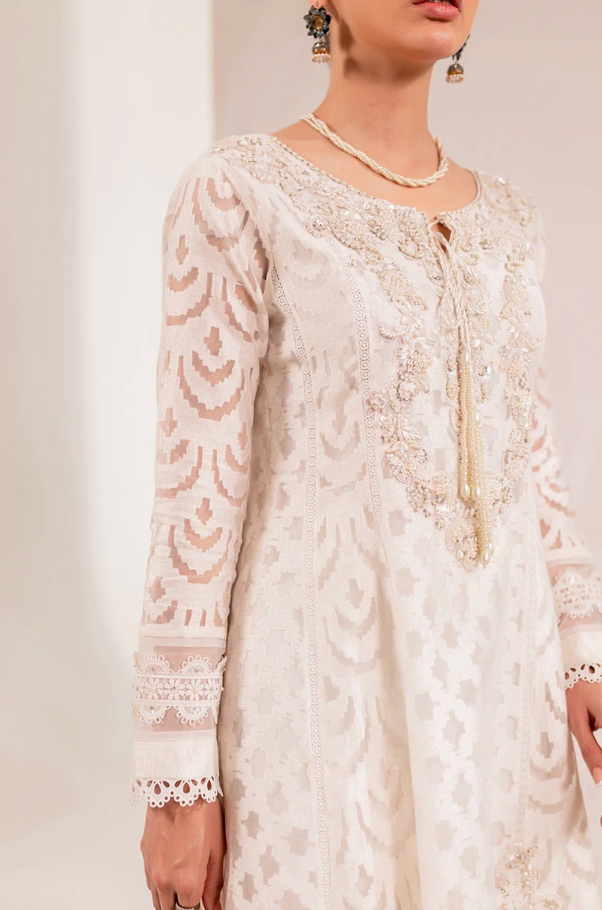 White Anarkali Formal