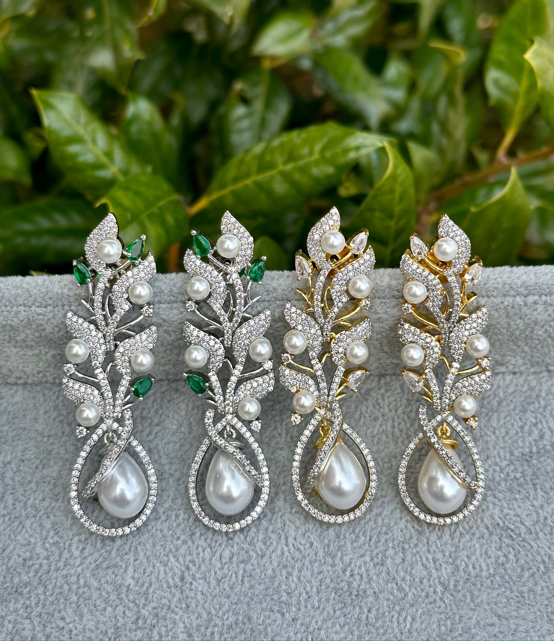 Pearl & Vine Diamondesque Earrings