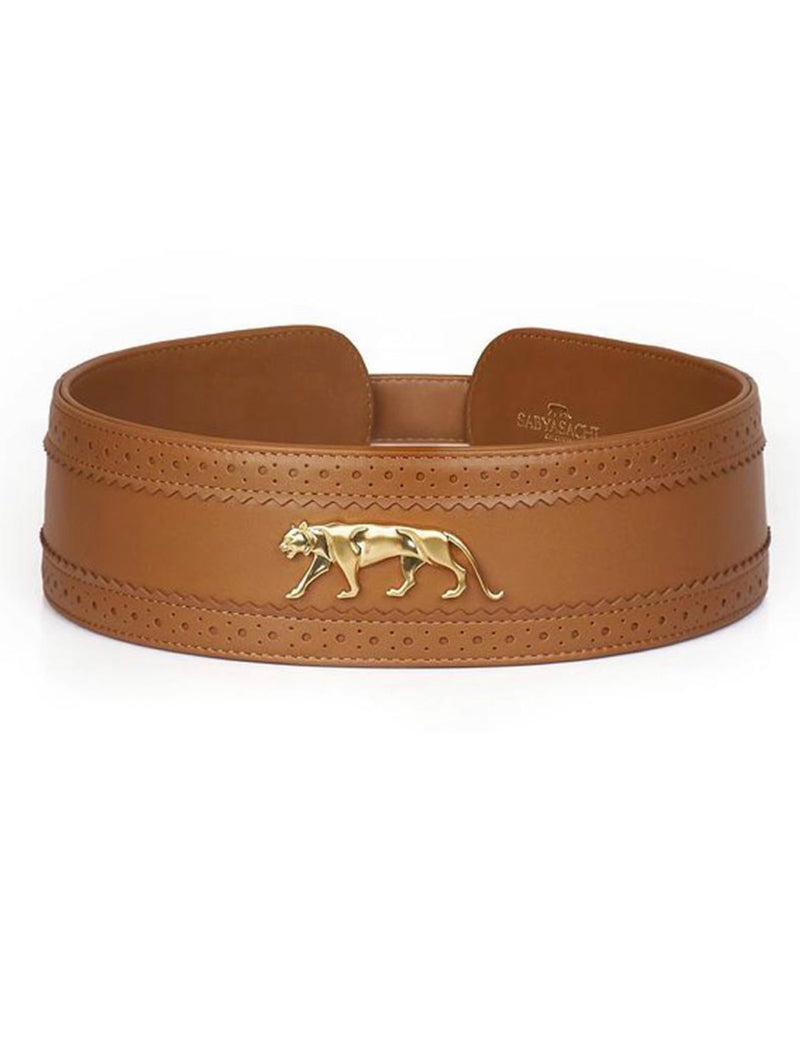 Brown Wide Bengal Tiger Sabyasachi Leather Belt – Kamal Beverly Hills